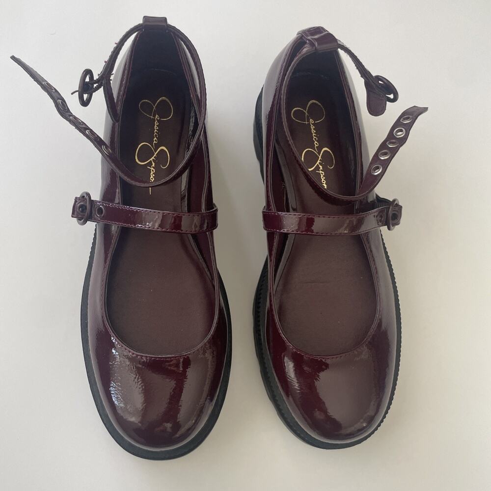 Jessica Simpson Mary Jane Buckle Platform Shoes. New 6M Fairy Witchy Gummy Goth